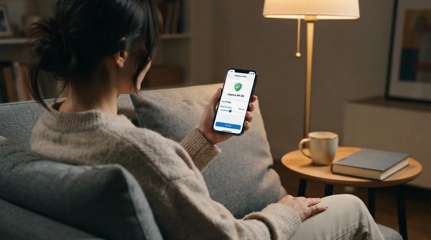 Úřední výňatek z licence Ministerstva financí ČR vedle loga licencovaného online casina na obrazovce