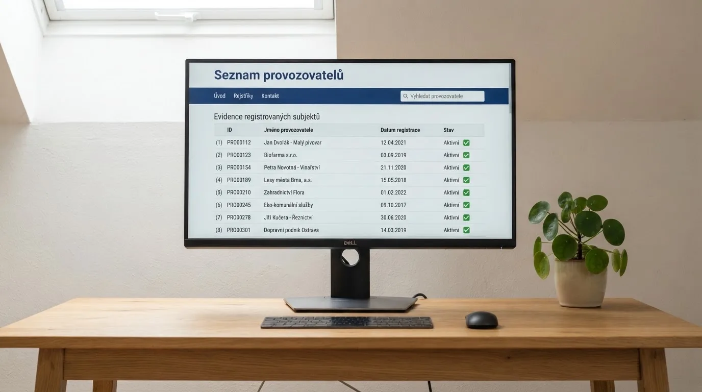 Webová stránka Ministerstva financí ČR se seznamem držitelů licence k provozování hazardních her na monitoru