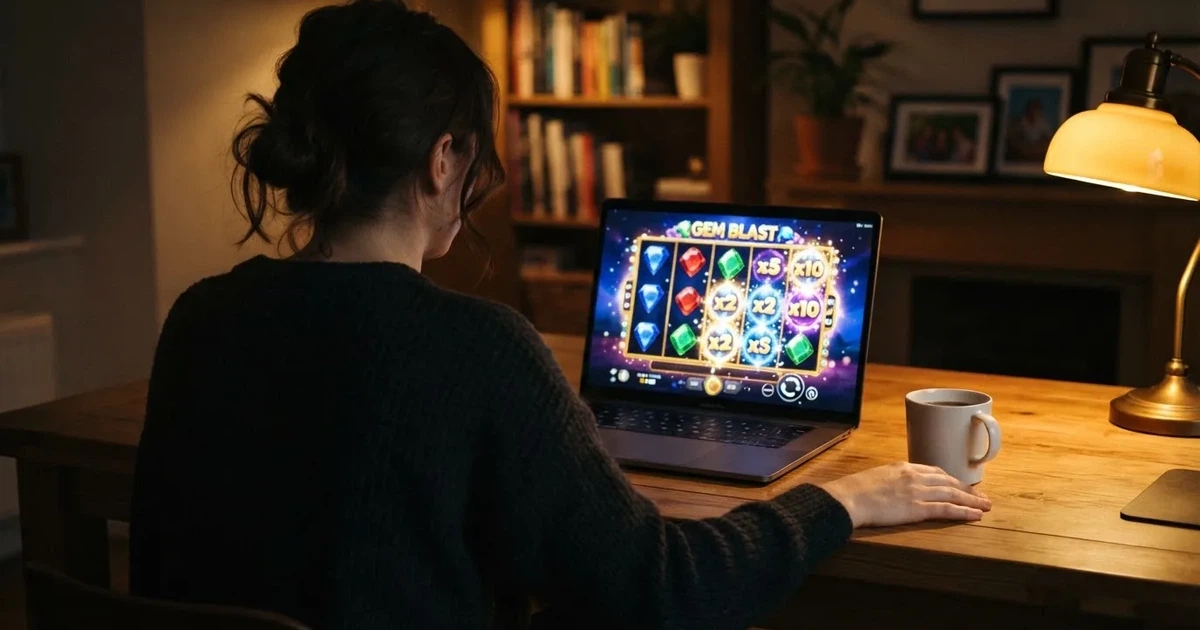 Hráč u počítače si prohlíží nabídku registračních bonusů v českém online casinu