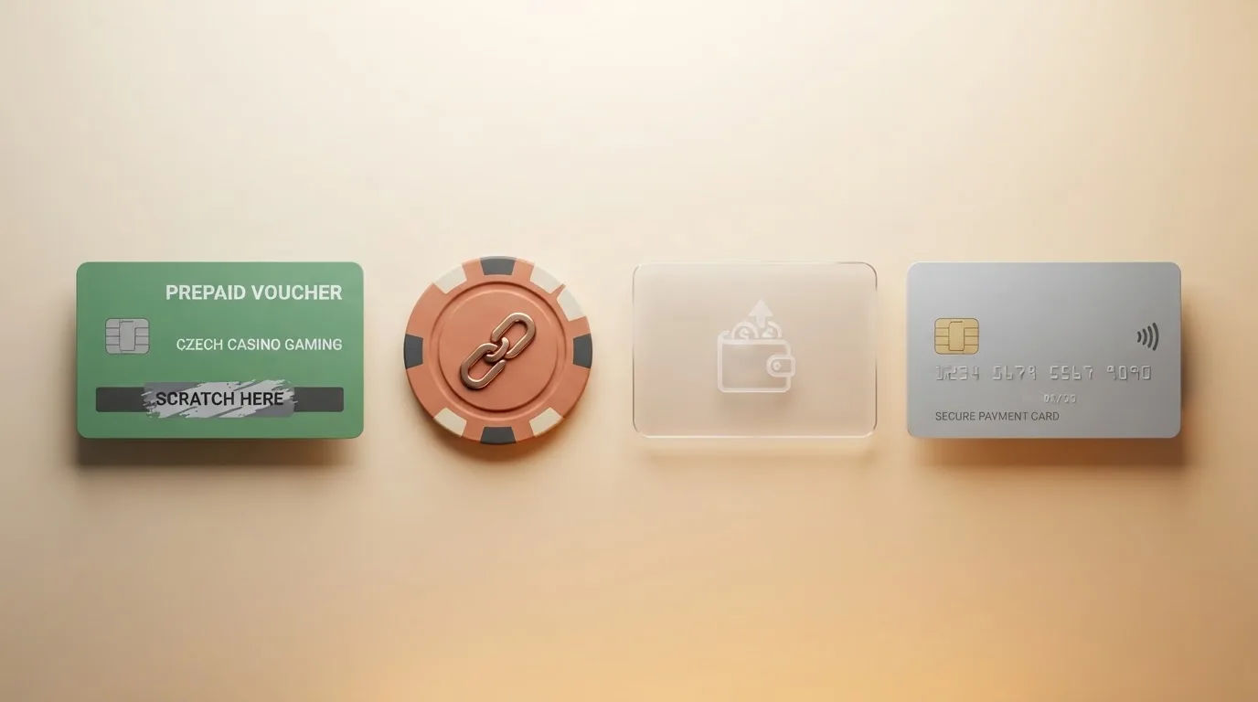 Přehled platebních metod — Paysafecard, Bitcoin, Skrill a platební karta vedle sebe