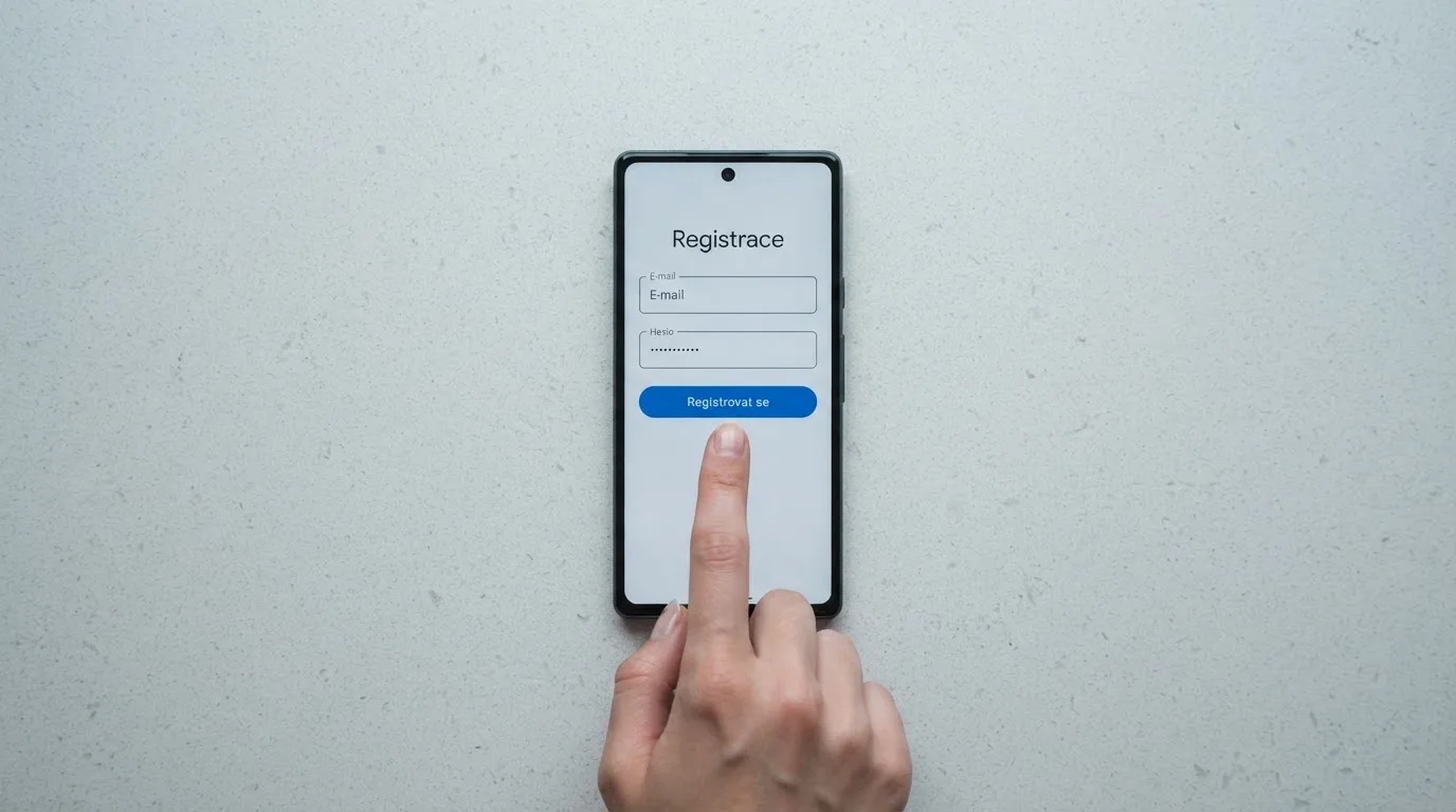 Registrační formulář krypto kasina pouze s e-mailem a heslem bez povinného ověření totožnosti